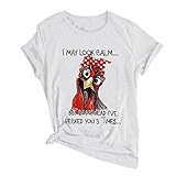 Camiseta de verano para mujer, parte superior de manga corta, estilo informal, cuello en V y degradado de color, blusa para mujer, adolescentes, niñas, cuello en V, holgada, holgada