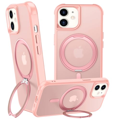 ZHOGTNEG 360°Magnetic Swivel Ring for iPhone 11 Case- Pink