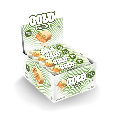 Barra de Proteína Bold Crunch Pistache 60 g - 18 g de Proteína - Caixa com 12 Unidades