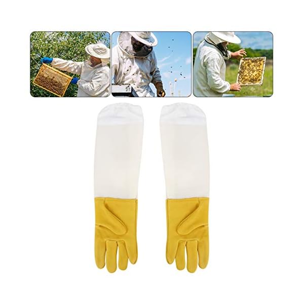 Cuque Verrückter Schutzhandschuhe, zuverlässige, Bequeme Imkerhandschuhe, professionelle Imker-Gartenbauernfarm für die… – Bild 7