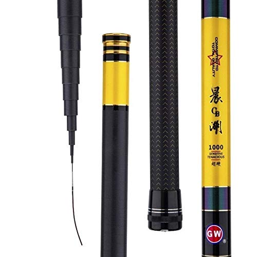 JJIAOJJ Angelrute Super Long Angel Teleskop Abschnitt Carbon-Licht-Fisch-Hand Pole Hart Karpfen Reed Cane-12m Wanduhr… – Bild 3
