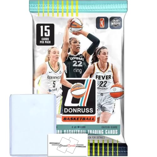 2025 Donruss Women's Basketball WNBA Pack with 15 Trading Cards + Toploader and StreetCards Magnet! Look for Caitlin Clark!