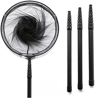 Fairiland Retractable Landing Net Extra Long Telescopic Carbon Fiber Pole Extendable Handle Kayak Accessories Knotless Rubber Fishing Nets (3.45M/11FT)