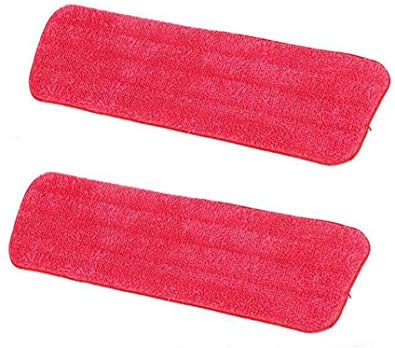 Birud Replacement Reusable Microfiber Spray Cleaning Mop Head Cloth Pads, Standard (RED Color-2 PIC)