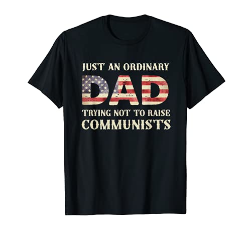 Just An Ordinary Dad Trying Not To Raise Communist Skull Dad T-Shirt