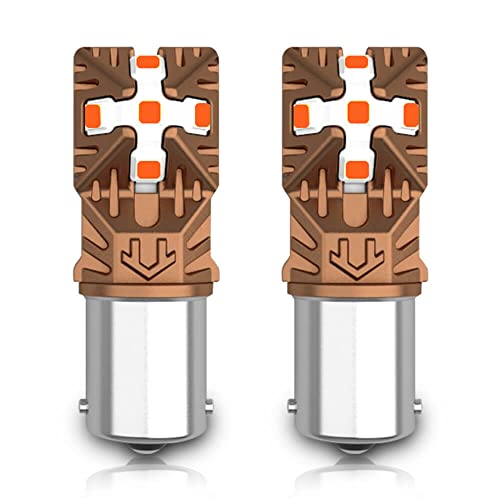 Lasfit 1156 1141 7506 Ba15S P21W 1073 Led Bulbs Polarity Free, Super Bright High Power Led Lights, Use For Turn Signal Blinker Light, Amber Yellow (Pack Of 2) #TOP22