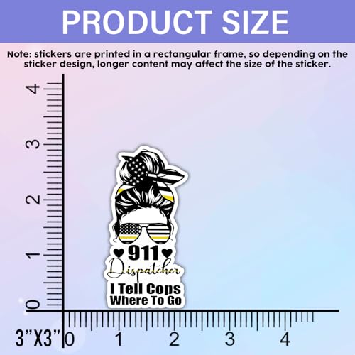 Image of SODAVA (3Pcs) Dispatcher Sticker Funny 911 Operator Gift Waterproof Vinyl Decal for Laptop Water Bottle Computer Notebook Dispatch Life Sticker for Emergency Communications Worker