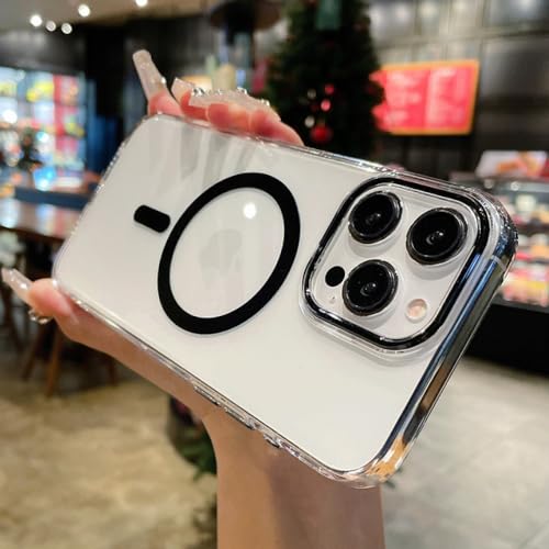 Housse antichoc iPhone 14 Plus ultra mince avec anneau de charge magnétique noir