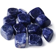 Blue Solidate Tumbled Polished Natural Healing Crystals Stones Bulk Stones Crystal for Energy Reiki Tumbling Cabbing Balancing Decoration Gemstones Crystal Healing Meditation Therapy Gift 100g