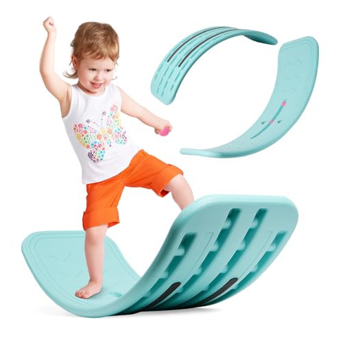 Balance Board Kids with Bouncy Ball, Wobble Balance Board for Bal...