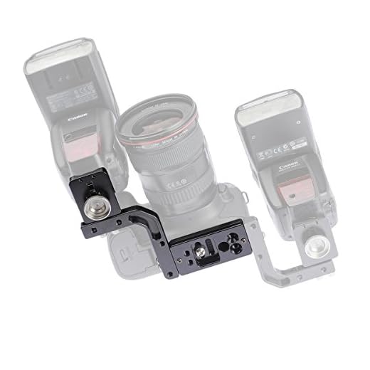 BP1 Paparazzi Mini Flash Bracket for All DSLRs and Mirrorless Cameras Arca-Swiss Type Plate Mount Modular Design can be Modified for Left or Right Side of The Camera (Canon, Nikon, Sony, Pentax etc.)