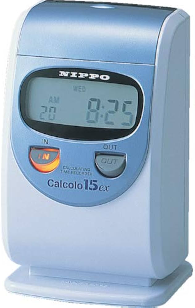 NIPPO calcolo15ex ニッポー タイムレコーダー タイムカード付き Amazon.co.jp: テクノ・セブン 計算タイムレコーダー カルコロ15ex