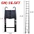 Telescoping Ladder with 2 Detachable Roof Hooks, 16 FT Aluminum Extension Ladder Step Ladders Loft Ladder Attic Ladder Collapsible Ladders for Home, Multi-Purpose Telescopic Ladder, 330 lb Capacity