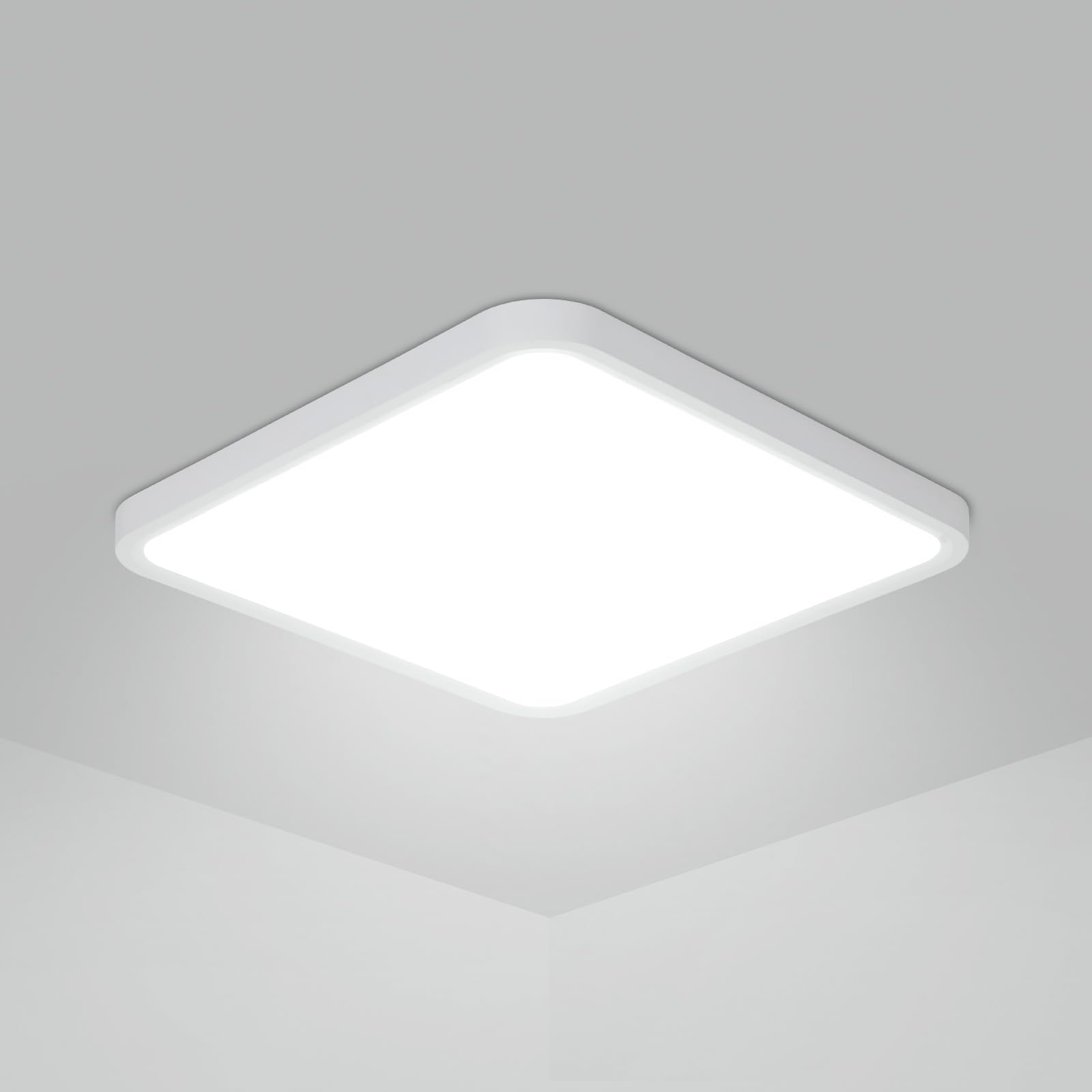 Comely LED Ceiling Light Ø40 cm, 42 W 2070 LM IP44 Bathroom LED Ceiling Light, 6500 K White Light for Bedroom, Bathroom, Kitchen, Hallway, Balcony