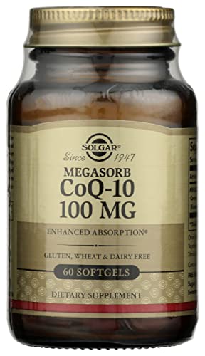 Solgar Megasorb Coq-10 100 Mg, 60 Softgels - Supports Heart Function & Healthy Aging - Coenzyme Q10 Supplement - Enhanced Absorption - Non-Gmo, Gluten Free, Dairy Free - 60 Servings #TOP7