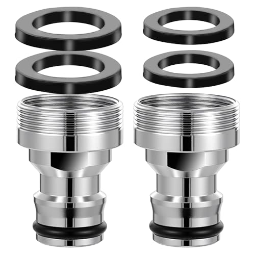 2 Pack Dishwasher Faucet Adapter Dishwasher Snap Adapter Connection Portable Washer Faucet Snap...