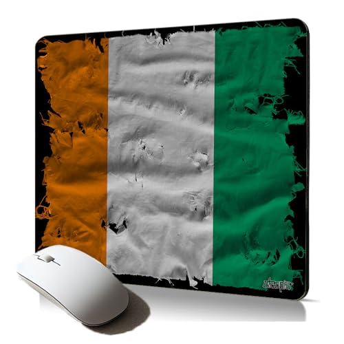 Tapis de Souris Souple Drapeau Cote D'Ivoire ivoirien Mouse Pad Bureau Original pour Gamer Gaming