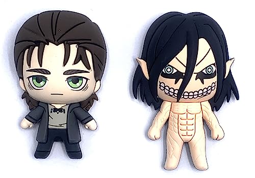 Monogram Conjunto de ímãs Attack on Titan The Final Season 2 peças –Eren Yeager e Eren Titan Form (T
