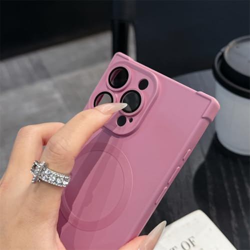 Coque iPhone 14 Pro mate finie les traces de doigts avec aimant noir