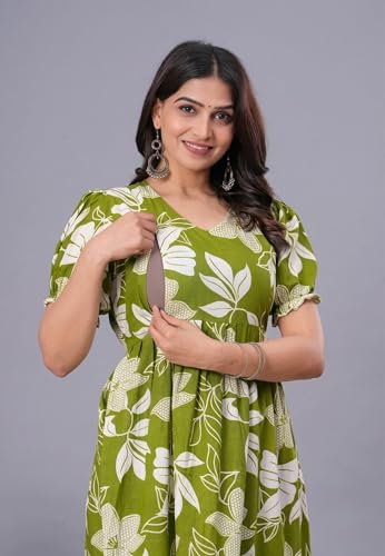 Image of Women's Maternity Kurti for Feeding Zippers | Feeding Kurtis for Women with Concealed Zip for Pre & Post Pregnancy (Combo Pack of 2 Kurti)