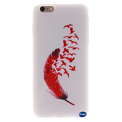 iPhone 6 Case,iPhone 6 TPU Case,Nancy's ShopNew Fashion Pattern Design [Ultra Slim] [Perfect Fit] [Scratch Resistant] Premium TPU Gel Rubber Soft Skin Silicone Protective Case Cover for iPhone 6 (4.7)（NOT for iPhone 6 Plus） (Feather blankets into birds Pattern)
