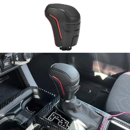 JSCARLIFE JSCARLIFEAutomatic Car Shift Knob Replacement for T-oyota Tacoma 2016-2021, ABS Leather Gear Shifter Lever Handle