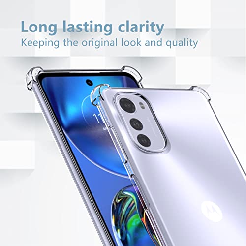 Image of SHOPBYSHOP for Back Case Cover Bumper Flexible Silicone Transparent Back Cover for Motorola E32 - Transparent