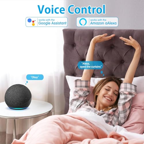 Prise Connectée WiFi, 2 Pièces Intelligente 16A 3680W avec Mesure de Consommation Électrique, Contrôle à Distance, Commande Vocale, Compatible Alexa & Google - pour la France – vue 5