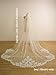 EllieWely Long Cathedral Length 1 Tier Lace Wedding Bridal Veil F17 3 M Ivory