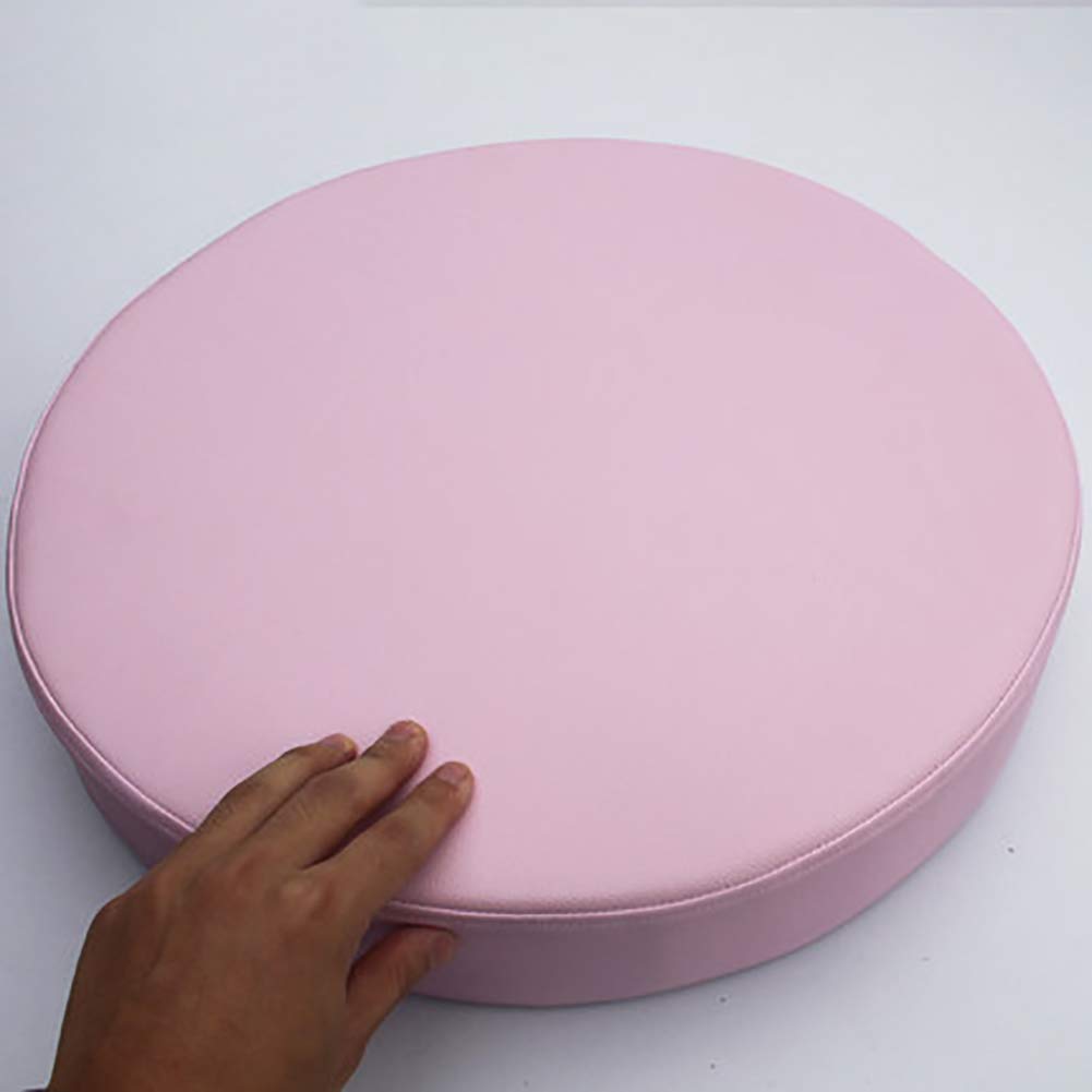 Coussin de chaise de 50cm imperméable futon rond rose pour cuisine et tatami