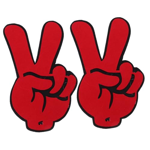 Abaodam 2 piezas Mano de Fieltro para Porristas Prop de Victoria para Animar Eventos Deportivos y Fiestas Mano de Ligera y Cómoda para Adultos