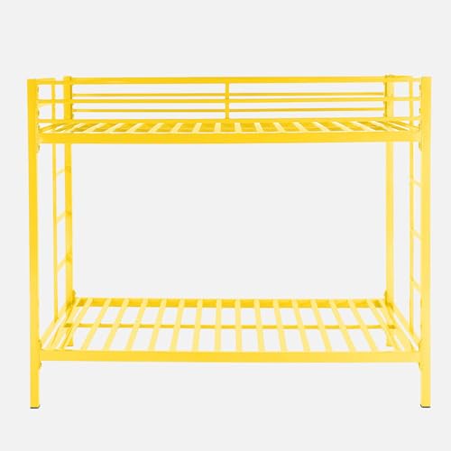 Image of Pilio Twin Over Twin Metal Bunk Bed | Bunk Bed Without Storage for Kids & Adult | Double Decker Bed for Kids Room| Space-Saving Twin Bunk Room| Bunker Bed Frame (Mattress Not Included)