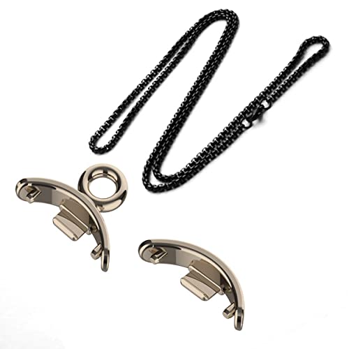 CZhkg Pendant Lanyard for Xiaomi Mi Band 8, Stainless Steel, Golden, 32.2mm, Watch Band Accessory, golden 3, 32.2 mm x 127 mm x 6 mm - Image 2