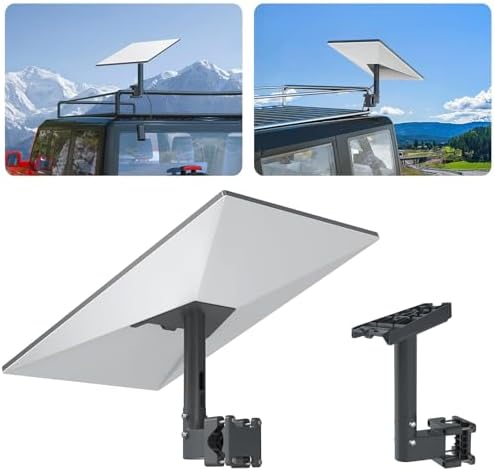 EDUP® Starlink Halterung Gen 3/Standard/4/4X mit 360° Rohradapter (20-50mm) | Aluminium Balkonhalterung mit Rohradapter 20-50mm für Starlink Gen 3/4/4X & Enterprise, Perfekt für RV