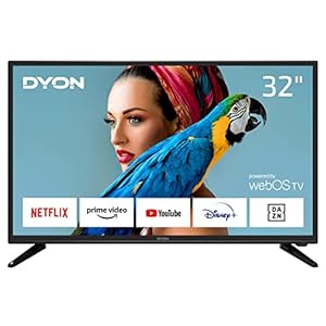DYON Smart 32 X-EOS 80 cm (32 Zoll) Smart TV (HD, HD Triple Tuner (DVB-C/-S2/-T2), App Store, Prime Video, Netflix, Magic Remote mit Sprach- & Gestensteuerung) [Mod. 2022]