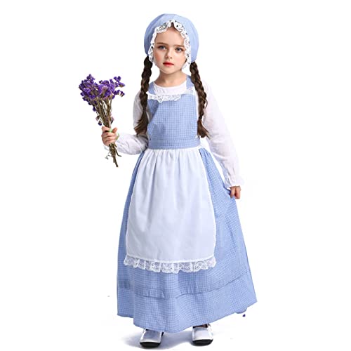 Disfraz tradicional alemán para niñas azul 3-4 años miniatura 7