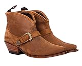 Genäht Good Year Sendra Boots JAEN 15411 Kurzstiefel mit Schnalle Bronx Light braun, Braun - Rovere - Größe: 37 EU