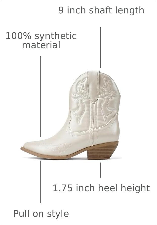 Image of Soda Women Cowgirl Cowboy Western Stitched Ankle Boots Pointed Toe Short Booties Rigging-S (Wide Fit Available)