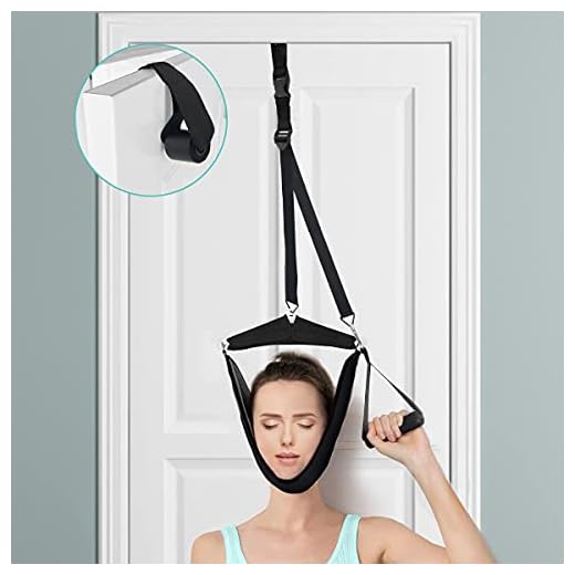 Cervical Neck Traction Device Over Door for Home Use, Portable Neck Stretcher Hammock for Neck Pain Relief, Physical Therapy AIDS for Neck Decompressor