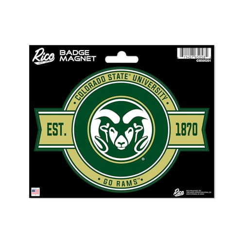 Rico Industries NCAA Colorado State Rams Standard Badge Magnet - for Car, Fridge
