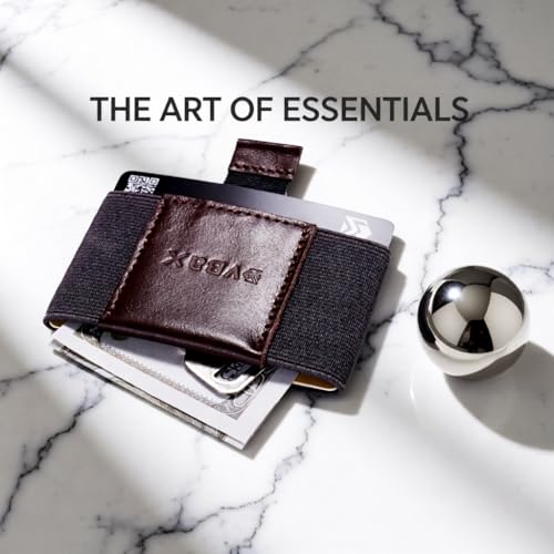 Image of Minimalist Slim Wallet Credit Card Holders - Elastic Small Front Pocket Wallet For Men Women