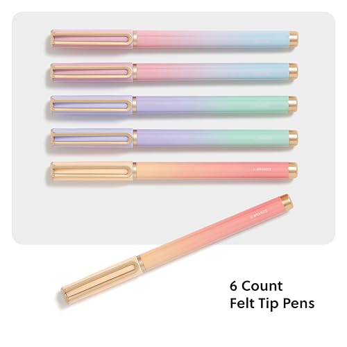 U Brands Catalina Felt Tip Pens, Medium Point, 6 Count, Lucent Dreams by U Brands - Used condition - Image 2