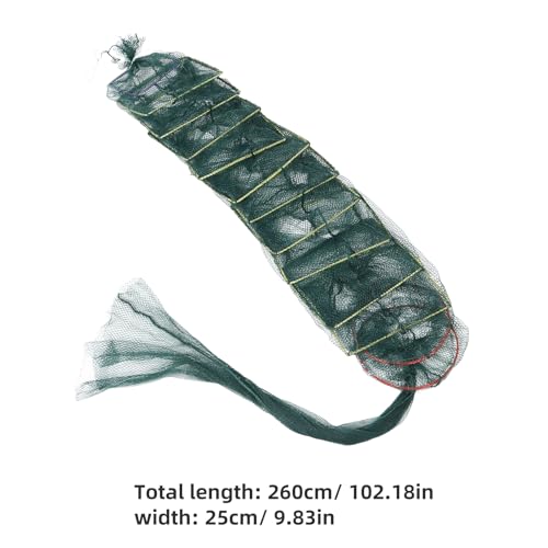 Filet de pêche en nylon pliable Housoutil de 2,6 m avec 13 sections