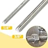 2Pcs 304 Stainless Steel Fully Threaded Rod, 3/8 -16 Thread Size, 12 Length, Right Hand Threads
