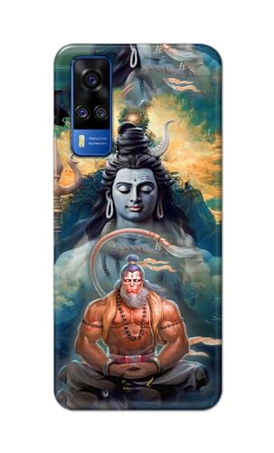 Image of PRINTFIDAA Printed Hard Back Cover Case for Xiaomi 12 Pro Back Cover (Lord Shiva and Hanuma) -112