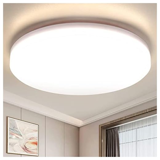 LED Lámpara de Techo,22W Moderna Plafón Led de Techo Redonda Ultra Delgado Φ30 cm Impermeable 1900LM 4500K Blanco Natural,LED Plafón para Baño Dormitorio Cocina Sala de Estar Comedor Balcón