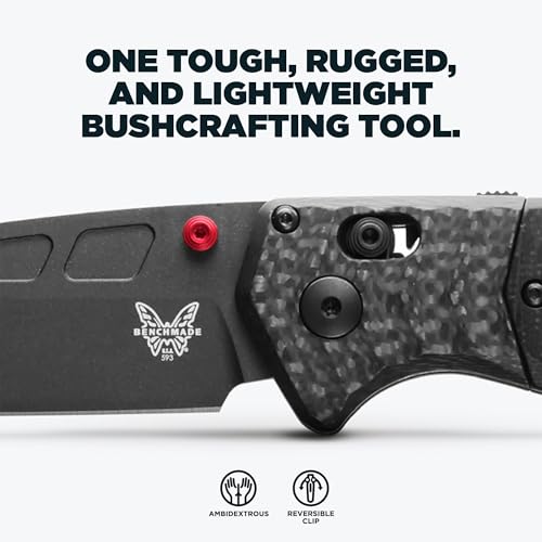 Benchmade - PSK Folding Knife with Carbon Fiber & Black G10 Handle (593BK-01) - Image 3