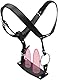 Frauen Keuschheitsgürtel Strap-On Harness PU Leder SM Erotisches Sexspielzeug Bondage Strap Dildo Harness Verstellbarer Gürtel Lesbische Doppeldildo Straps Hose für Butt Plug und Dildo