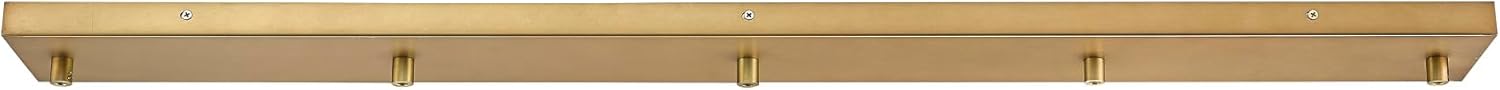 Z-Lite CP4205L-RB Accessory - 5 Light Rectangular Ceiling Plate-1 Inches Tall and 4.75 Inches Wide, Finish Color: Rubbed Brass