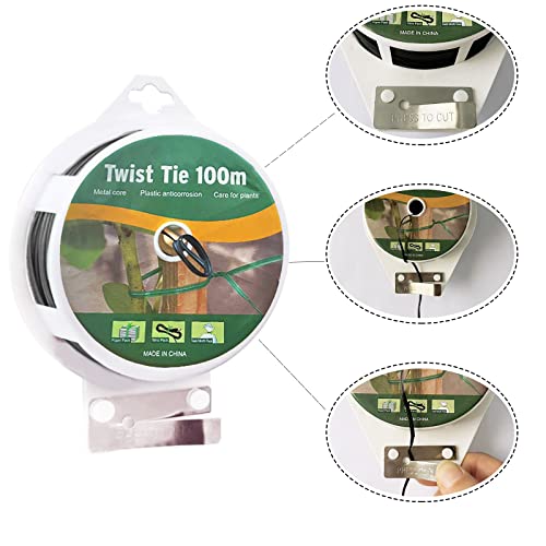 Atadura para Jardín Twist Tie 100m Negro Reutilizable miniatura 3